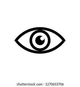 eye icon vector, on white background editable eps10