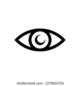 eye icon vector, on white background editable eps10