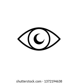 Eye icon vector, on white background 