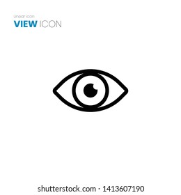 Eye icon vector on white background