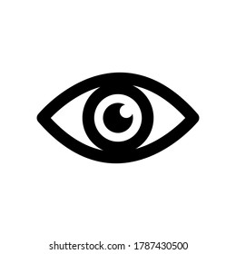 Eye icon vector on a white background. VISION ICON stock illustration