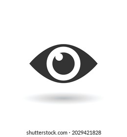 Vector de iconos oculares en un fondo blanco