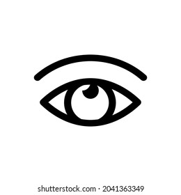 Eye icon vector. optic illustration sign. open symbol. see logo.