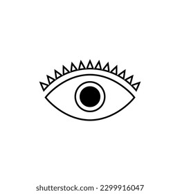 Eye icon vector. optic illustration sign. open symbol. see logo.
