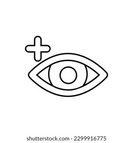 Eye icon vector. optic illustration sign. open symbol. see logo.