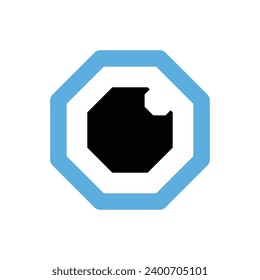  Vector de icono ocular geométrico poligonal