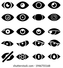 Eye icon vector set. look illustration sign collection. watch symbol. view logo.