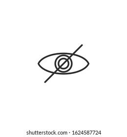 eye Icon vector sign isolated for graphic and web design. eye symbol template color editable on white background.