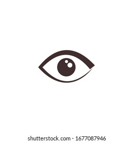 signo vectorial de icono visual aislado para diseño gráfico y web. color de plantilla de símbolo ocular editable en fondo blanco.