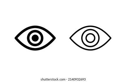 Eye icon vector. Eye sign and symbol. Look and Vision icon. 