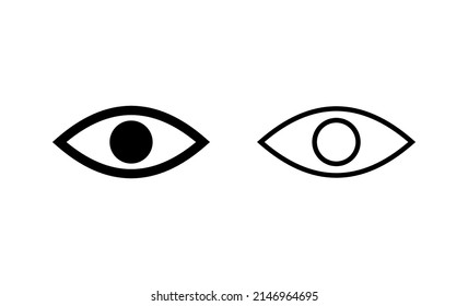 Eye icon vector. Eye sign and symbol. Look and Vision icon. 