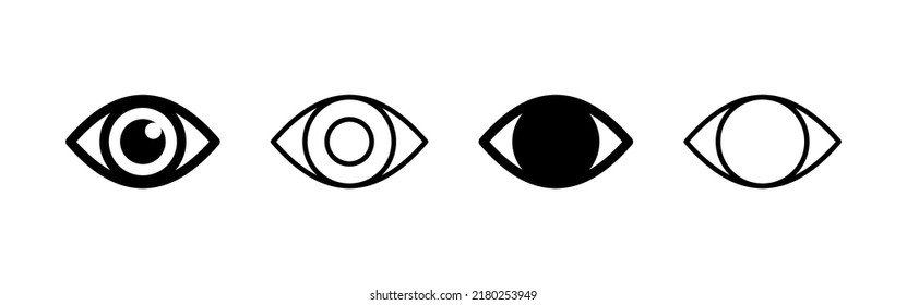 Eye icon vector. Eye sign and symbol. Look and Vision icon. 