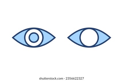 Eye icon vector. Eye sign and symbol. Look and Vision icon. 