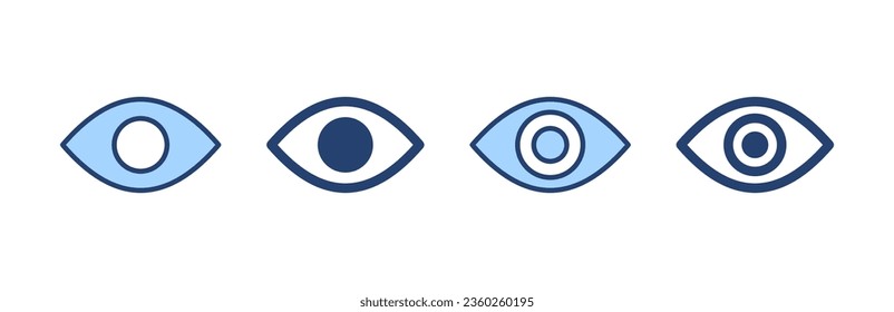 Eye icon vector. Eye sign and symbol. Look and Vision icon. 
