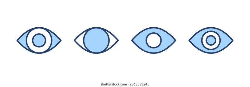 Eye icon vector. Eye sign and symbol. Look and Vision icon. 