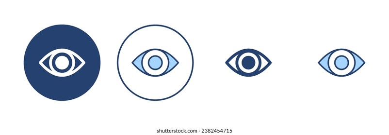 Eye icon vector. Eye sign and symbol. Look and Vision icon. 