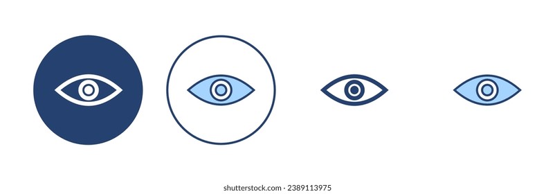 Eye icon vector. Eye sign and symbol. Look and Vision icon. 