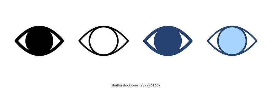 Eye icon vector. Eye sign and symbol. Look and Vision icon. 