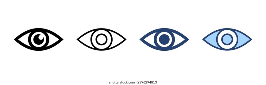 Eye icon vector. Eye sign and symbol. Look and Vision icon. 