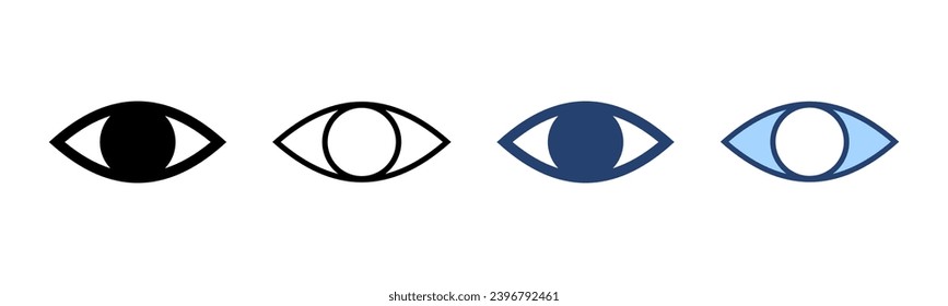 Eye icon vector. Eye sign and symbol. Look and Vision icon. 