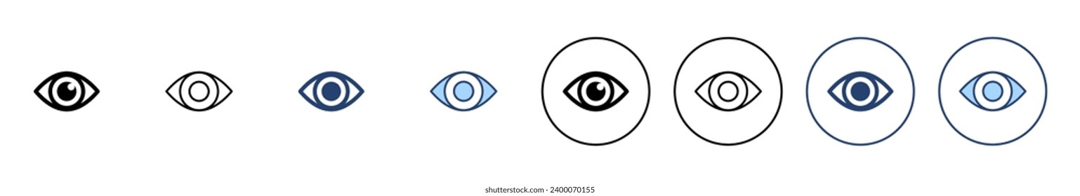 Augensymbol, Vektorgrafik. Augenzeichen und Augensymbol. Look and Vision Icon. 