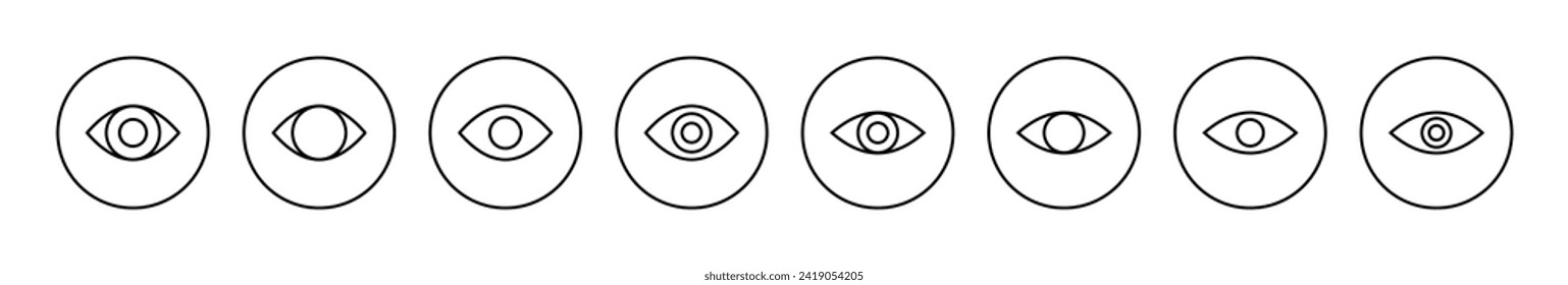 Eye icon vector. Eye sign and symbol. Look and Vision icon. 