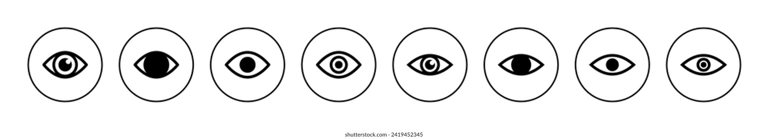 Augensymbol, Vektorgrafik. Augenzeichen und Augensymbol. Look and Vision Icon. 