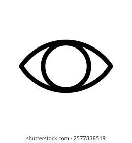 Eye icon vector sign symbol on white background. Vector illustration of see, view, look icon