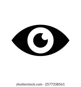 Eye icon vector sign symbol on white background. Vector illustration of see, view, look icon