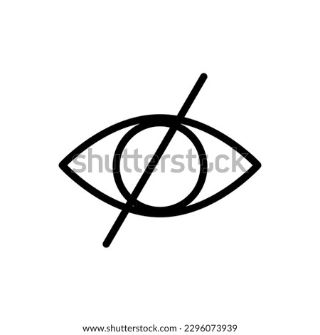 Eye icon vector. Simple blind sign illustration on white background..eps