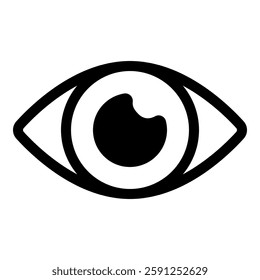 Eye icon vector simple style