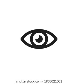 Eye icon vector. Simple vision sign