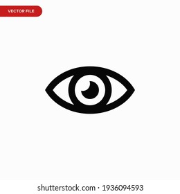 Eye icon vector. Simple vision sign