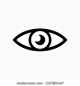Eye Icon - Vector, Surveillance Sign and Symbol for Design, Presentation, Website or Apps Elements.