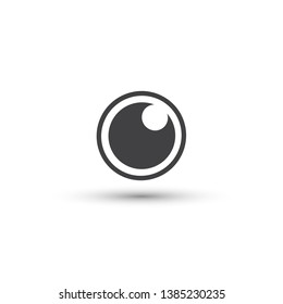 Símbolo vectorial de icono ocular. Estilo de diseño plano 