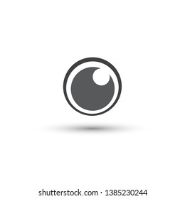 Eye icon vector symbol. Flat design style 