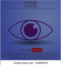 eye icon vector symbol flat eps jpg app web concept website