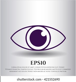 eye icon vector symbol flat eps jpg app web concept website