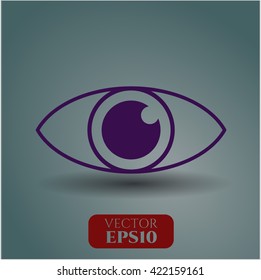 eye icon vector symbol flat eps jpg app web concept website