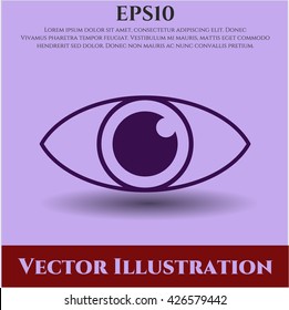 símbolo del icono de los ojos símbolo del vector de los pechos planos jpg sitio web de la aplicación
