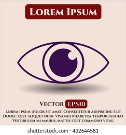 eye icon vector symbol flat eps jpg app web concept website