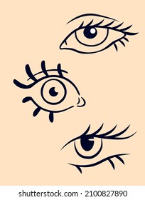 eye icon vector symbol isolated minimalism design logo
