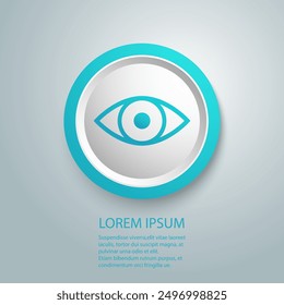 Eye icon vector. Eye symbol. Linear style sign for mobile concept and web design. Eye symbol illustration. Pixel vector graphics - Vector
