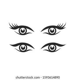 Eye icon vector symbol logo illustration EPS 10