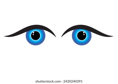 Eye icon vector, symbol, sign on white background. Eye line icon. Vector illustration