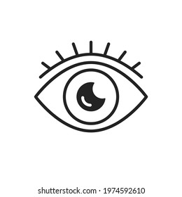 Eye icon. Vector thin line icon