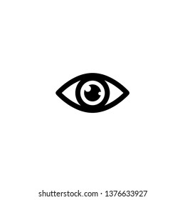 Eye icon vector. Trendy flat design. Eye logo illustration on white background.