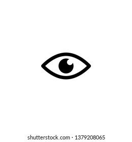 Eye icon vector. Trendy flat design. Eye logo illustration on white background.