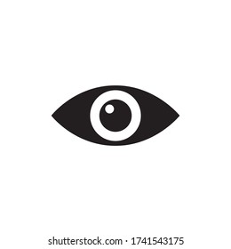 Vector de iconos oculares en diseño plano a la moda