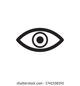 Eye Icon Vector in Trendy Flat Design